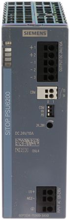 Siemens SITOP PSU6200 Switch-Mode DIN-Schienen Netzteil 240W, 85 → 264V Ac, 24V Dc / 10A