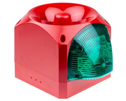 Klaxon LED Alarm-Leuchtmelder Grün / 120 DB @ 1 M, 10 → 60 V Dc