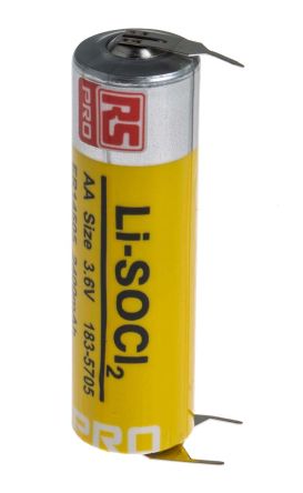 RS PRO AA Batterie, Lithium Thionylchlorid, 3.6V / 2.4Ah, Mit Lötfahne