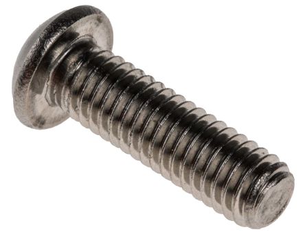 RS PRO M6 X 20mm Hex Socket Button Screw Stainless Steel