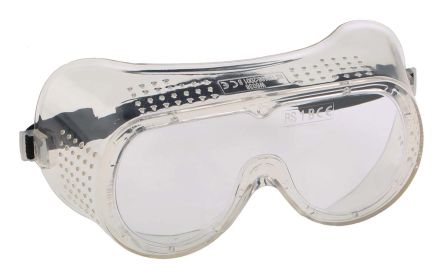 RS PRO Schutzbrille, Carbonglas, Klar Mit UV Schutz, Belüftet, Rahmen Aus PVC