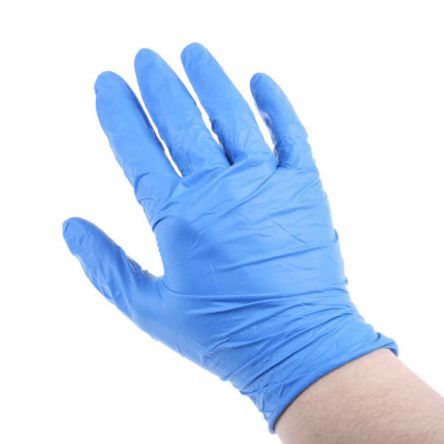 powdered medical gloves