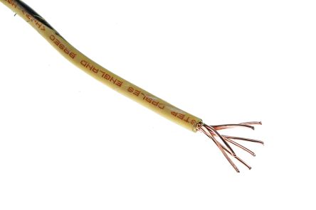 RS PRO Hook Up Wire, 6 Mm², Vert/Jaune, 100m, 450 V C.c., 750 V C.a.