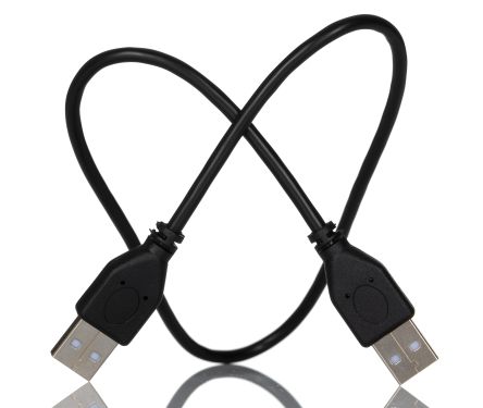 RS PRO USB 2.0 Cable, Male USB A To Male USB A Cable, 500mm