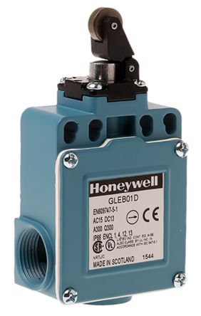 Honeywell GLE Endschalter, Rollenhebel, 1-poliger Wechsler, Schließer/Öffner, IP 67, Zinkdruckguss, 6A Anschluss PG13.5