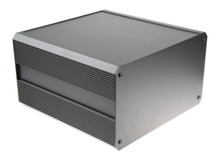 RS PRO 挤制铝散热片箱, 外部尺寸300 x 300 x 175mm, IP40, 黑色