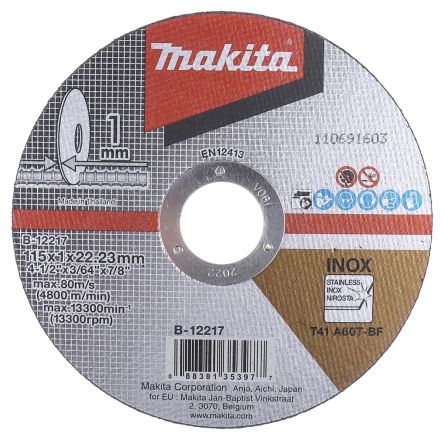 Makita, 切割片, B系列, 盘直径115mm, 磨料粒度P60, 厚度1mm