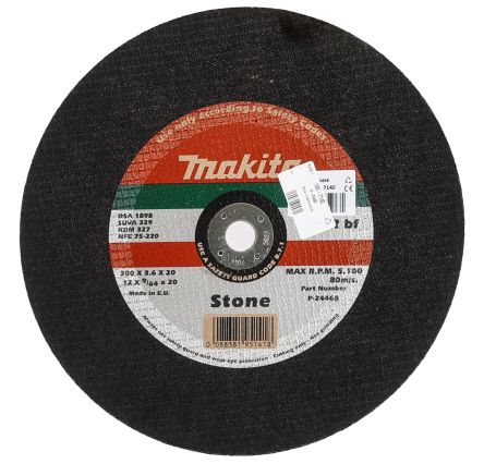 Makita Aluminium Oxide Cutting Disc, 300mm x 3mm Thick, Coarse Grade, P80 Grit, 1 in pack