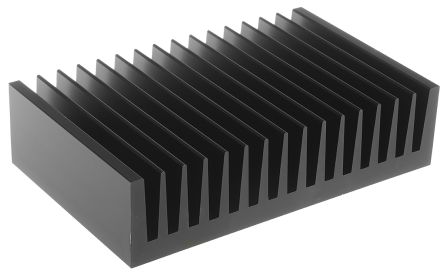 Fischer Elektronik Disipador De Aluminio Negro, 0.9K/W, Dim. 100 X 160 X 40mm, Para Usar Con Aluminio Rectangular