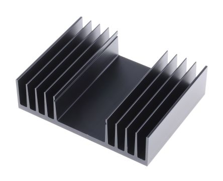 Fischer 电子散热器, 75 x 97 x 25mm, 1.9K/W, 黑色