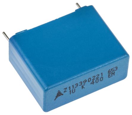 EPCOS B32653 Folienkondensator 1μF ±10% / 200 V Ac, 400 V Dc, THT Raster 22.5mm