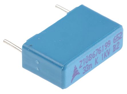EPCOS B32652 Folienkondensator 33nF ±10% / 1 KV Dc, 250 V Ac, THT Raster 15mm