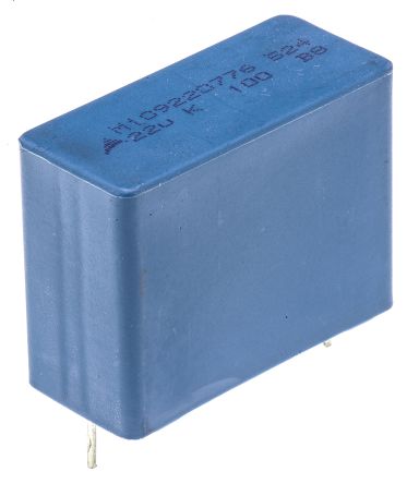 EPCOS B32524 Folienkondensator 22μF ±10% / 63 V Ac, 100 V Dc, THT Raster 27.5mm