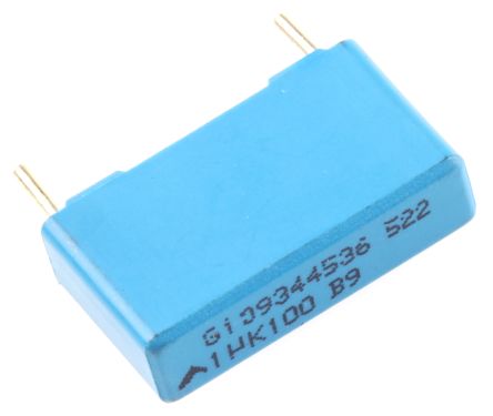 EPCOS B32522 Folienkondensator 1μF ±10% / 63 V Ac, 100 V Dc, THT Raster 15mm