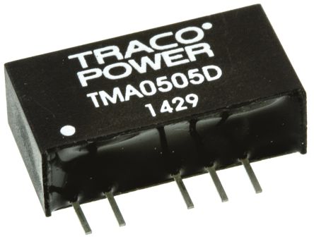 TRACOPOWER TMA DC/DC-Wandler 1W 5 V Dc IN, ±5V Dc OUT / ±100mA 1kV Dc Isoliert
