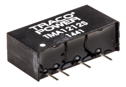 TRACOPOWER TMA DC/DC-Wandler 1W 12 V Dc IN, 12V Dc OUT / 80mA 1kV Dc Isoliert