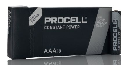 Duracell Procell Constant PC2400 AAA Batterie LR03, Alkali, 1.5V, 1.222Ah, Flach Anschluss