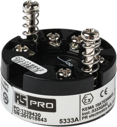 RS PRO 温度变送器, 线性电阻、RTD输入, 44 mm直径