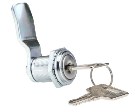 RS PRO Chrome Die Cast Cabinet Lock, 20mm Panel-to-Tongue, Key Unlock