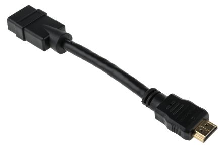 StarTech.com HDMI-Kabel A HDMI Stecker B HDMI Buchse Hohe Geschwindigkeit 4K @ 30Hz Max., 15cm, Schwarz