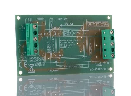 Recom Carte Adaptateur Pour Convertisseur C.a./c.c. RAC01-GA, Convertisseur C.a./c.c. RAC01-GB, Convertisseur C.a./c.c.