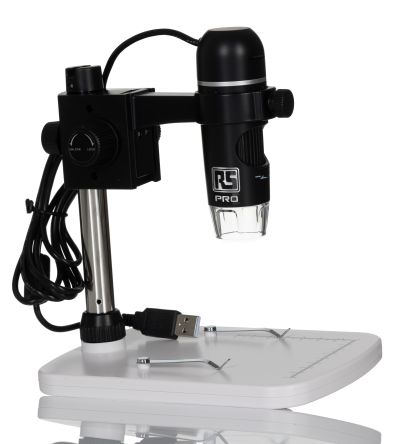 RS PRO USB Digital Mikroskop, Vergrößerung 20x → 200x 30fps Beleuchtet, LED, 5 Megapixel