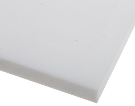 RS PRO PTFE Kunststoffplatte, Weiß, 15mm X 300mm X 300mm / 2.18 → 2.21g/cm³ Bis +260°C, Voll