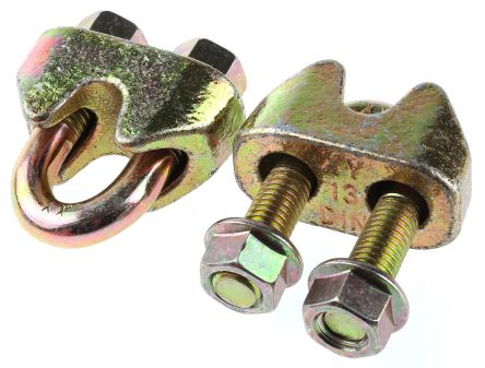 RS PRO Steel 13mm Diameter Wire Rope Clamp