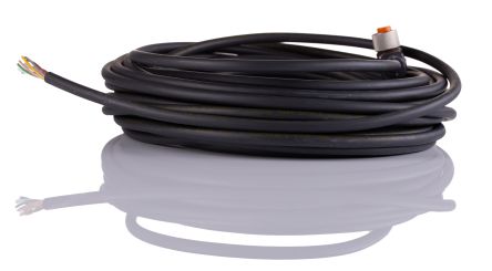 Lumberg Automation Right Angle Female 8 Way M12 To Unterminated Sensor Actuator Cable, 10m