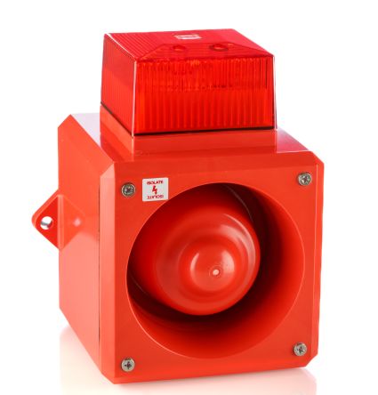 Clifford & Snell YL5IS LED Blitz-Licht Alarm-Leuchtmelder Rot / 105dB, 12 → 24 V Dc
