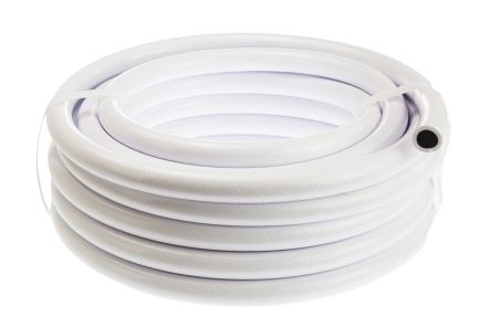 RS PRO Schlauch, Ø 12.5mm 19mm Weiß PVC Übertragung 10 Bar Für Lebensmittel X 10m