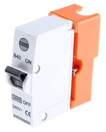 RS/B40 Wylex | Wylex 40A 1 Pole Type B Miniature Circuit Breaker Plug ...