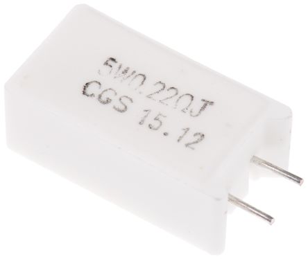 TE Connectivity 220mΩ Wire Wound Resistor 5W ±5% SQMW5R22J
