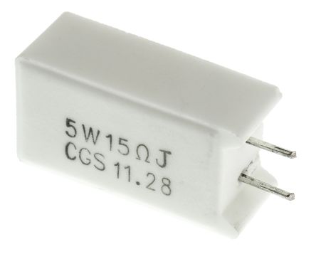 TE Connectivity SQM5 Wickel Widerstand 15Ω ±5% / 5W
