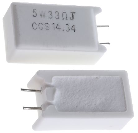 TE Connectivity 33Ω Wire Wound Resistor 5W ±5% SQMW533RJ