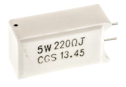 TE Connectivity SQM5 Metalloxid Widerstand 220Ω ±5% / 5W