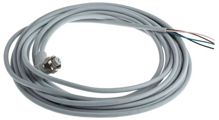 Pepperl + Fuchs Cable De Conexión, Con. A M12 Hembra, 4 Polos, Con. B Sin Terminación, Long. 2m, 250 V, 4 A, IP67,