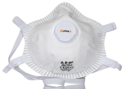 Alpha Solway Masque Jetable FFP3, Avec Soupape Série S-V3