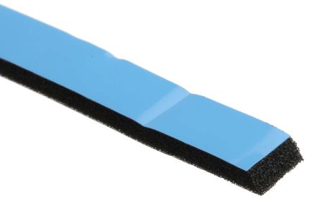 RS PRO 泡棉胶带, 两面, 3.2mm厚, 9mm宽, 31m长, 黑色, PVC 泡沫