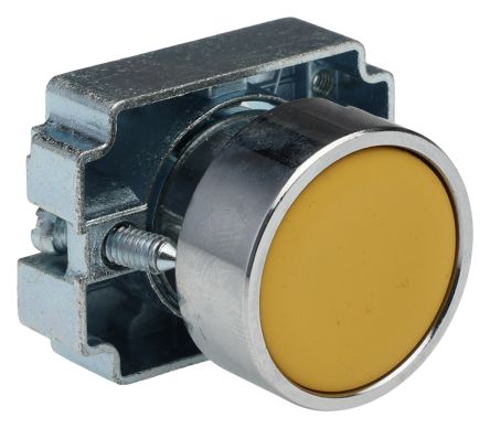RS PRO Yellow Momentary Push Button Head, 22mm Cutout, IP65