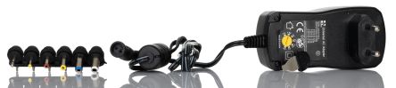 RS PRO 9W Plug-In AC/DC Adapter 3, 4.5, 5, 6, 7.5, 9, 12V Output, 2A Output