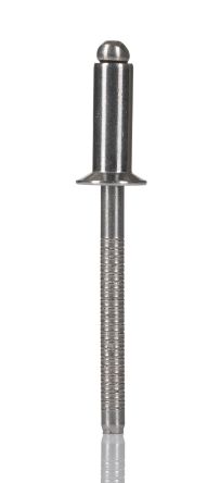 RS PRO Rivet Aveugle Acier Inoxydable, Diamètre 3.2mm, Longueur 14mm