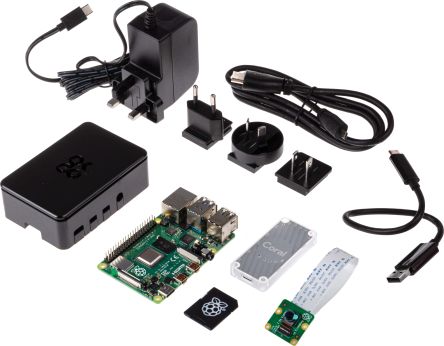 Okdo Starter Kit Raspberry Pi Artificial Intelligence Che Include Coral USB Accelerator, 4 GB
