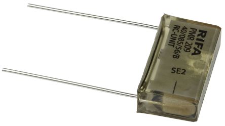 KEMET PMR209 RC-Kondensator, 100nF / 100Ω, 250 V Ac, 630V Dc, Metallisiertes Papier, Durchsteckmontage