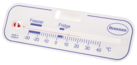 Brannan Glasthermometer, Flüssigkeit, Nichttoxisch, Typ Kühltruhe, Kühlschrank, 130 X 40 X 22mm