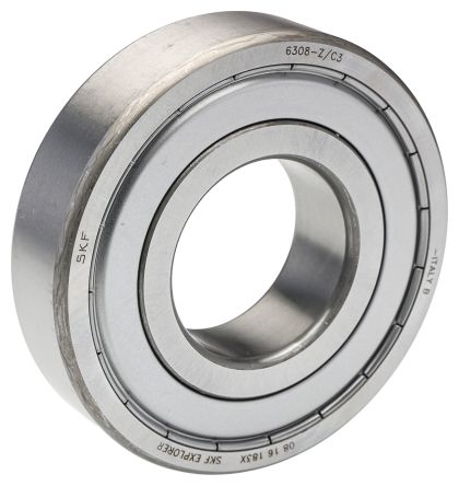SKF 6308-Z/C3 Single Row Deep Groove Ball Bearing- One Side Shielded 40mm I.D, 90mm O.D