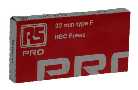 RS PRO 陶瓷保险管, 16A, 500V 交流, 6.3 x 32mm, 熔断速度F