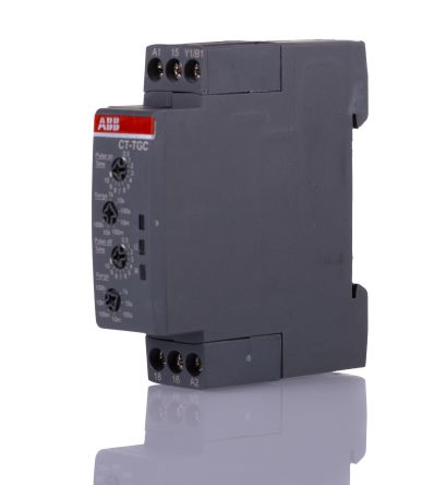 ABB CT-C Zeitrelais, DIN-Schienen, Snap-On, 0.05 S - 100h, 24 → 240V Ac, 1 Kont. Einfach, 1-poliger Wechsler