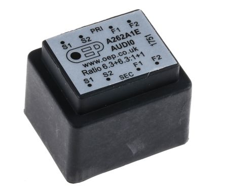 OEP Audio-Transformator, 150Ω / 3.75Ω, 10.3Ω / 0.37Ω Durchsteckmontage 27.94 X 22 X 22.9mm