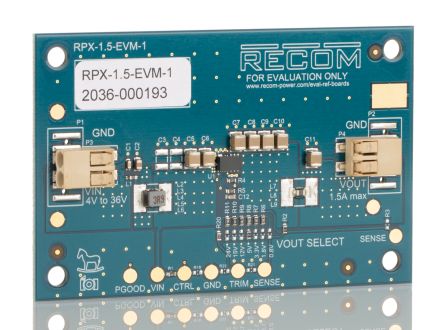 评估测试板, RPX-1.5系列, 使用于rpx － 1.5 降压调节器模块